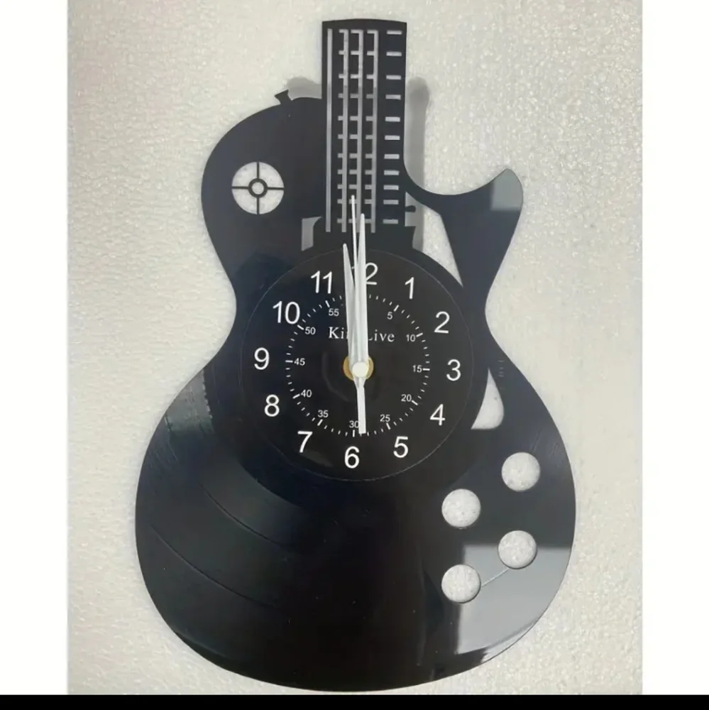New vinyl guitar vinyl record wall clock